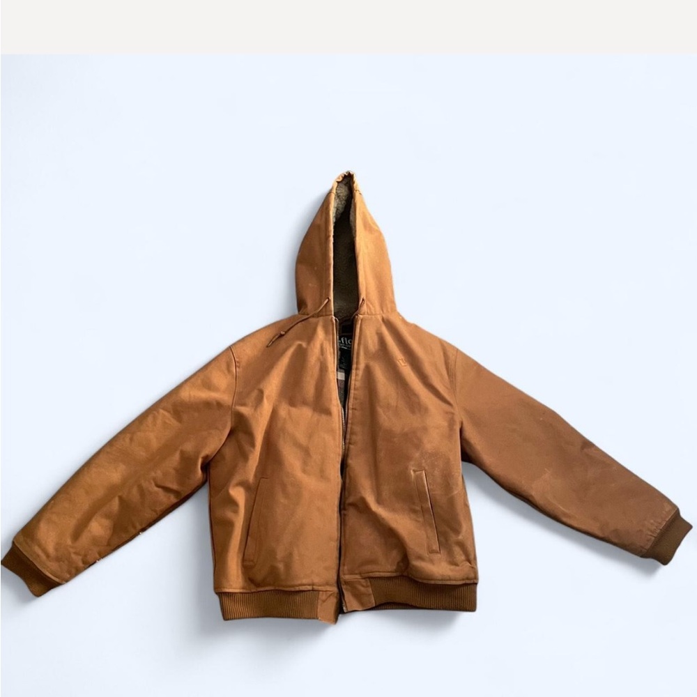 Men's Brown Hooded Military Jacket